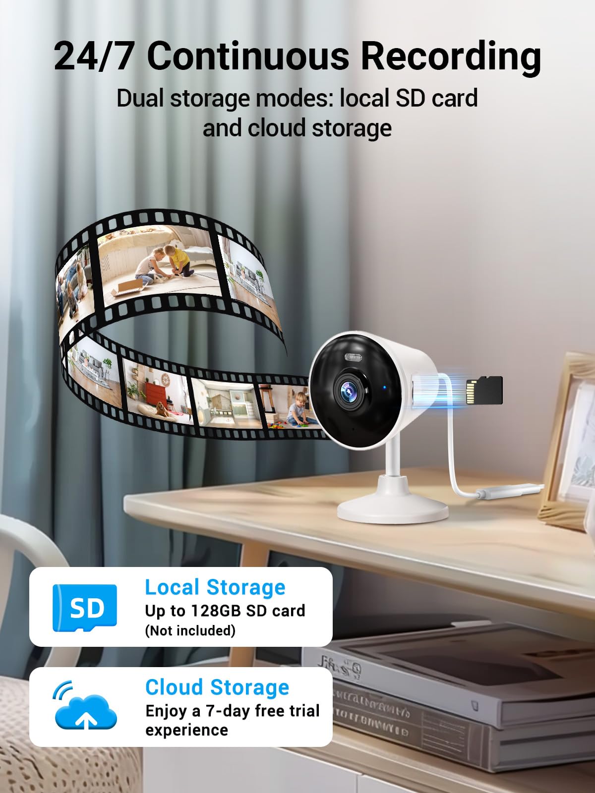 5G & 2.4G Indoor/Outdoor Security Camera for Home, Baby/Elder/Dog/Pet Camera with Phone App, WiFi Camera w/Spotlight Color Night Vision 2-Way Audio