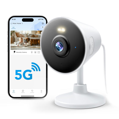 5G & 2.4G Indoor/Outdoor Security Camera for Home, Baby/Elder/Dog/Pet Camera with Phone App, WiFi Camera w/Spotlight Color Night Vision 2-Way Audio