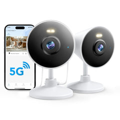 5G & 2.4G Indoor/Outdoor Security Camera for Home, Baby/Elder/Dog/Pet Camera with Phone App, WiFi Camera w/Spotlight Color Night Vision 2-Way Audio